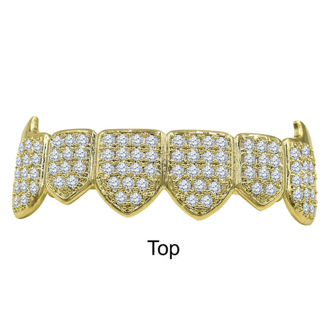 Hip Hop CZ  Grillz in Silver and Gold Color-912852