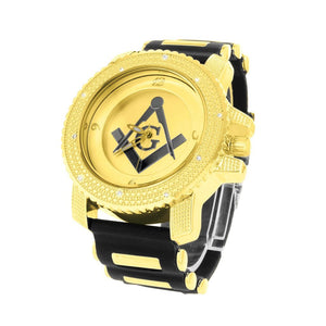 Masonic Gold Yellow Silicone Band 560982