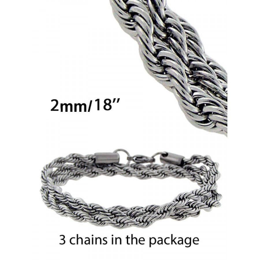 Rope Chain in Silver color