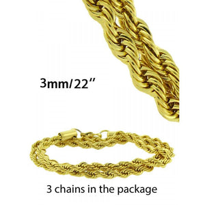 Rope Chain in Gold color