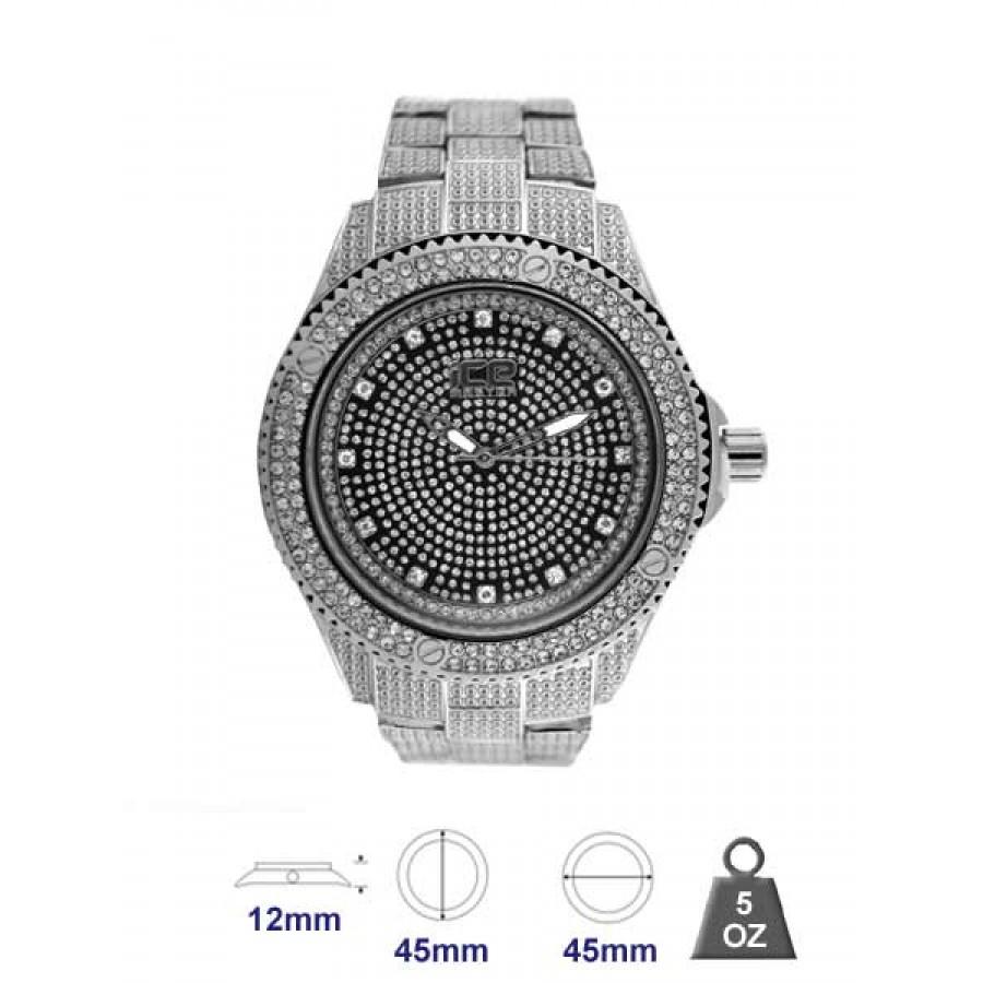 Metal Band watch with crystal stone for Men 561817