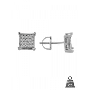 925 Square Cluster Earring - 922351