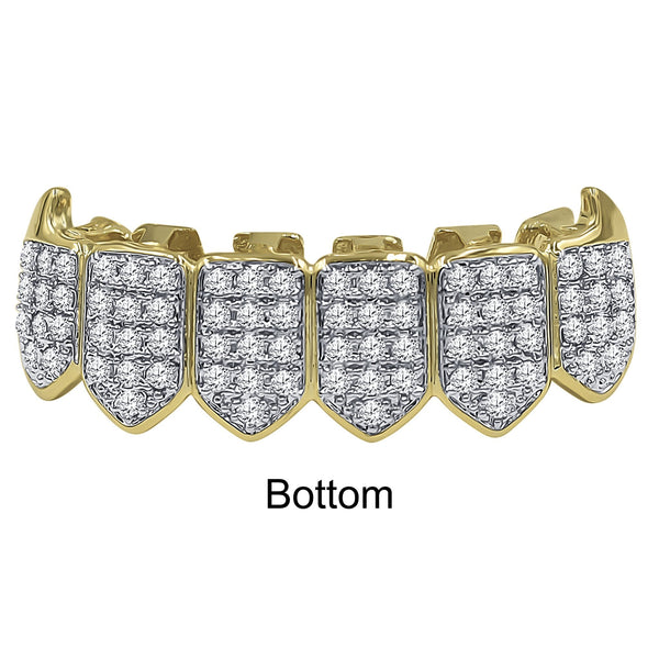 Hip Hop CZ  Grillz in Silver and Gold Color-9128742