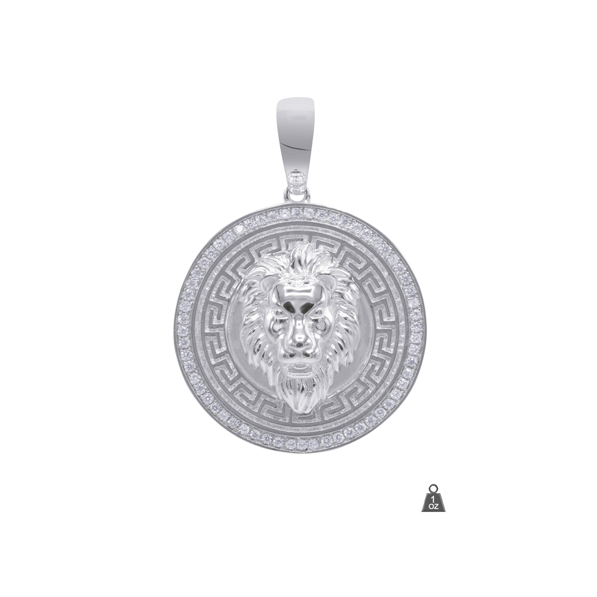 Greek Key Lion Face Medallian 928231
