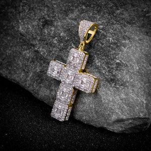 Cross Silver Pendant with CZ Stone-929982