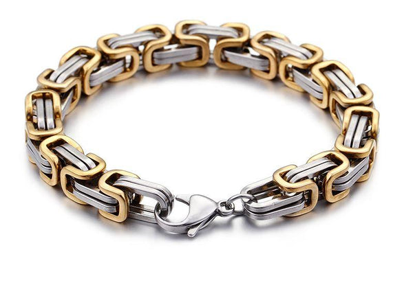 8 MM Solid Steel Byzentine Chain Package with Bracelet
