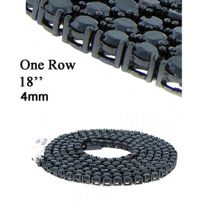 One Row Cz Chain 18"- 4mm