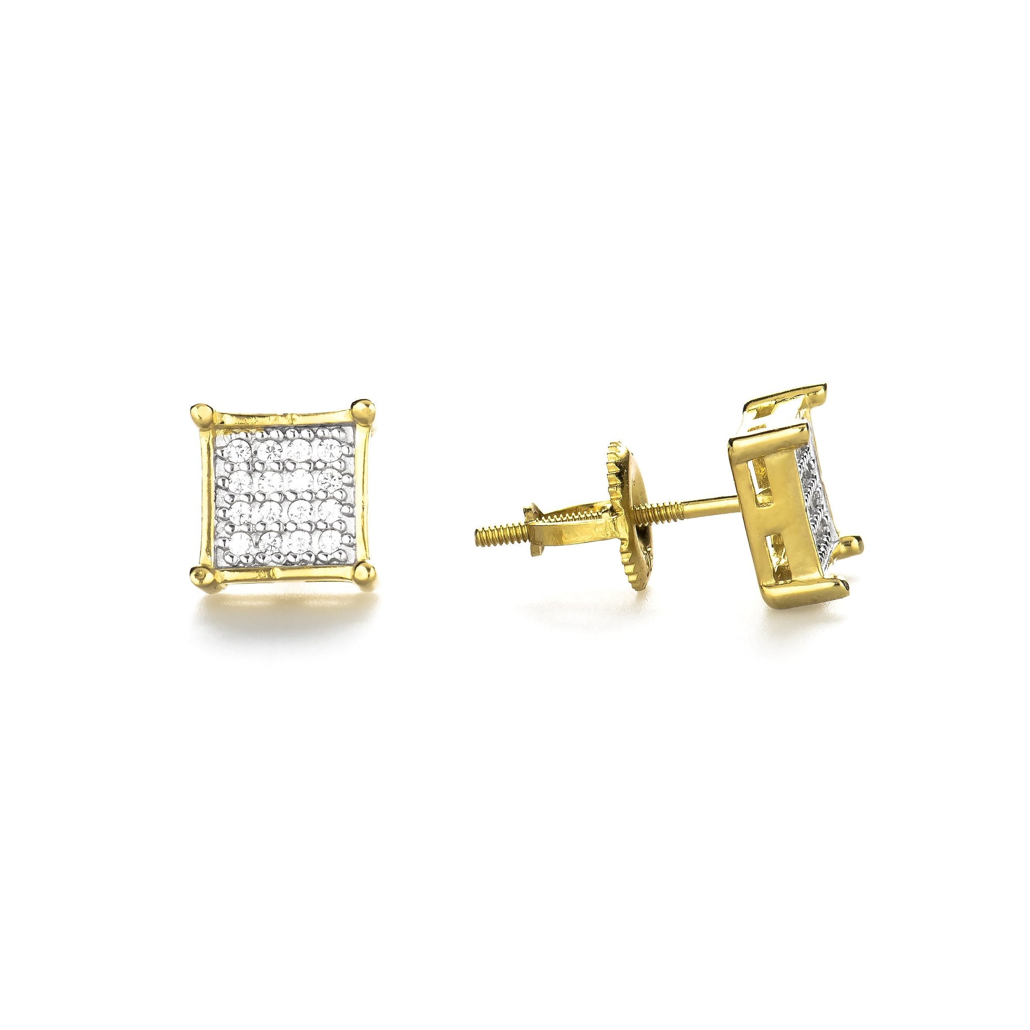 925 Square Cluster Earring - 922352